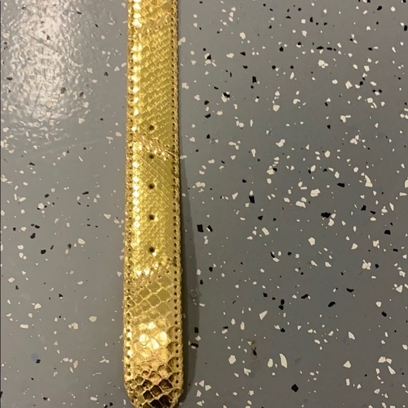 Gold Made In Italy Snake Skin Belt .